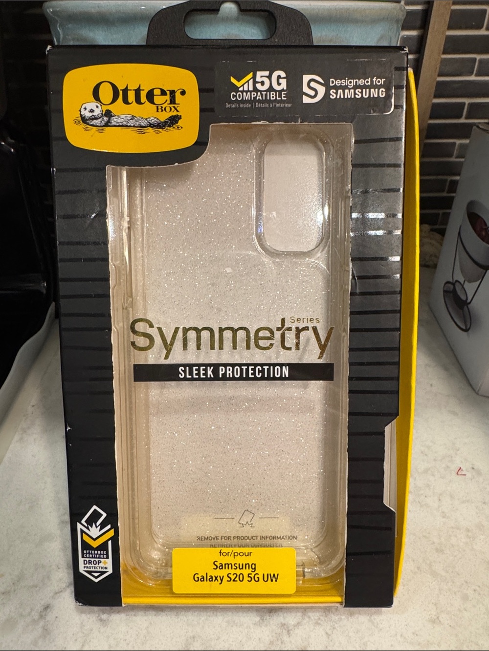 OtterBox Symmetry Series Clear Glitter Case for Samsung Galaxy S20 5G UW - Clear